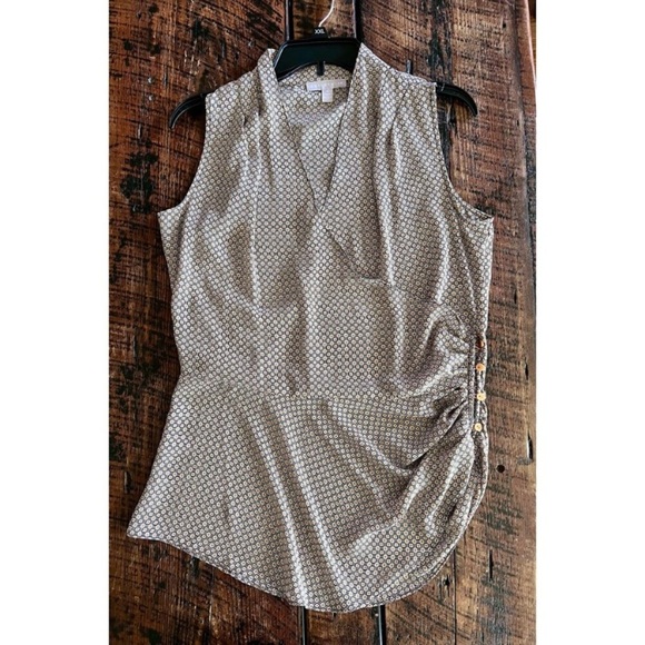 Sleeveless Asymmetrical Side Cinched Womens Top/Blouse by Chelsea28 Size Medium - Picture 7 of 13